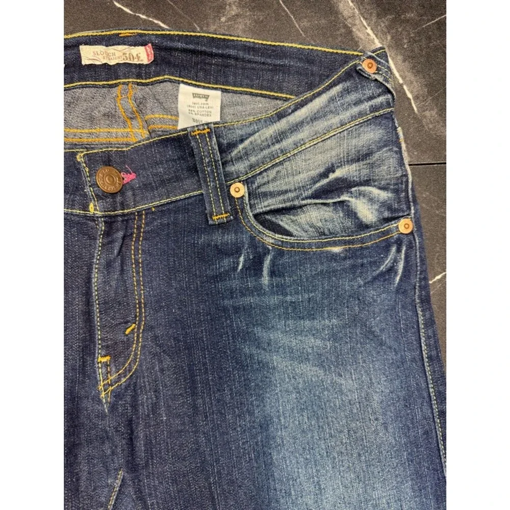 Levi's Y2K Low Rise Bootcut Jeans Women's Juniors 11 Dark Wash Denim EUC